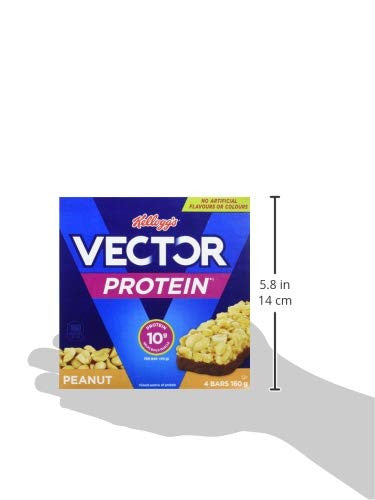 Kellogg's Vector Protein bars, Peanut, 4ct, 160g/5.6oz. (Imported from Canada)
