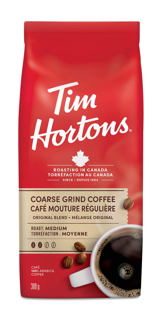 Tim Hortons Coarse Grind Original Blend 300g/10.6 oz., (6pk) {Imported from Canada}