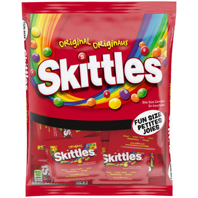 Skittles Original Chewy Candy Fun Size Packets, 24ct, 304g/10 oz. Bag, {Imported from Canada}