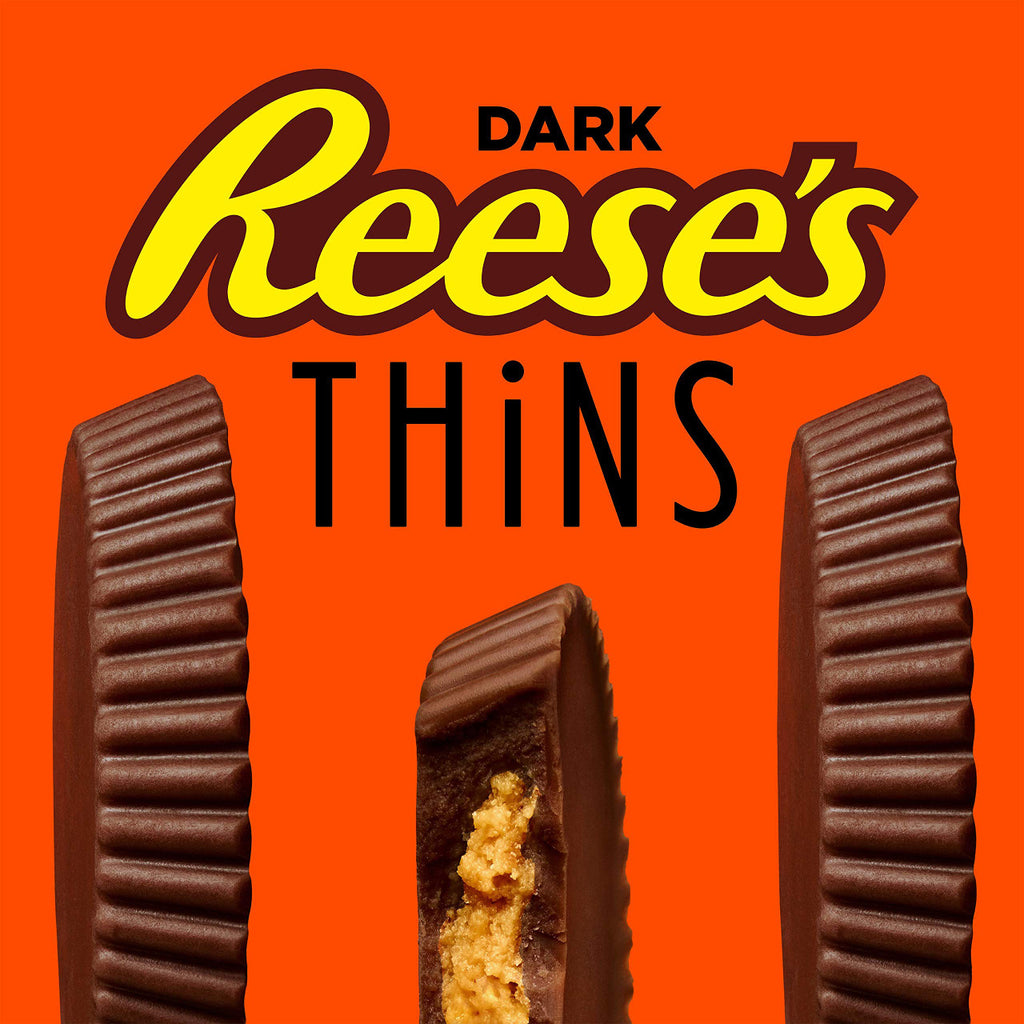 Reese's Thins Peanut Butter Cups Dark Chocolate, 165g/5.8 oz., {Imported from Canada}