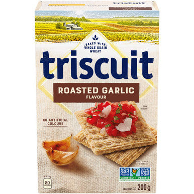 Christie TRISCUIT Roasted Garlic Crackers, 200g/7.1 oz., {Imported from Canada}