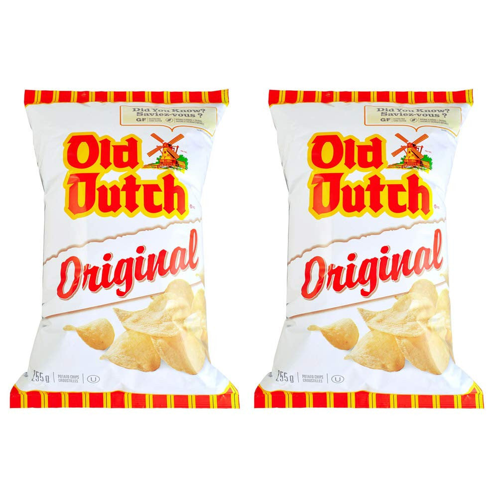 Old Dutch Original Potato Chips 255g/8.9oz, 2-Pack {Imported From Canada}