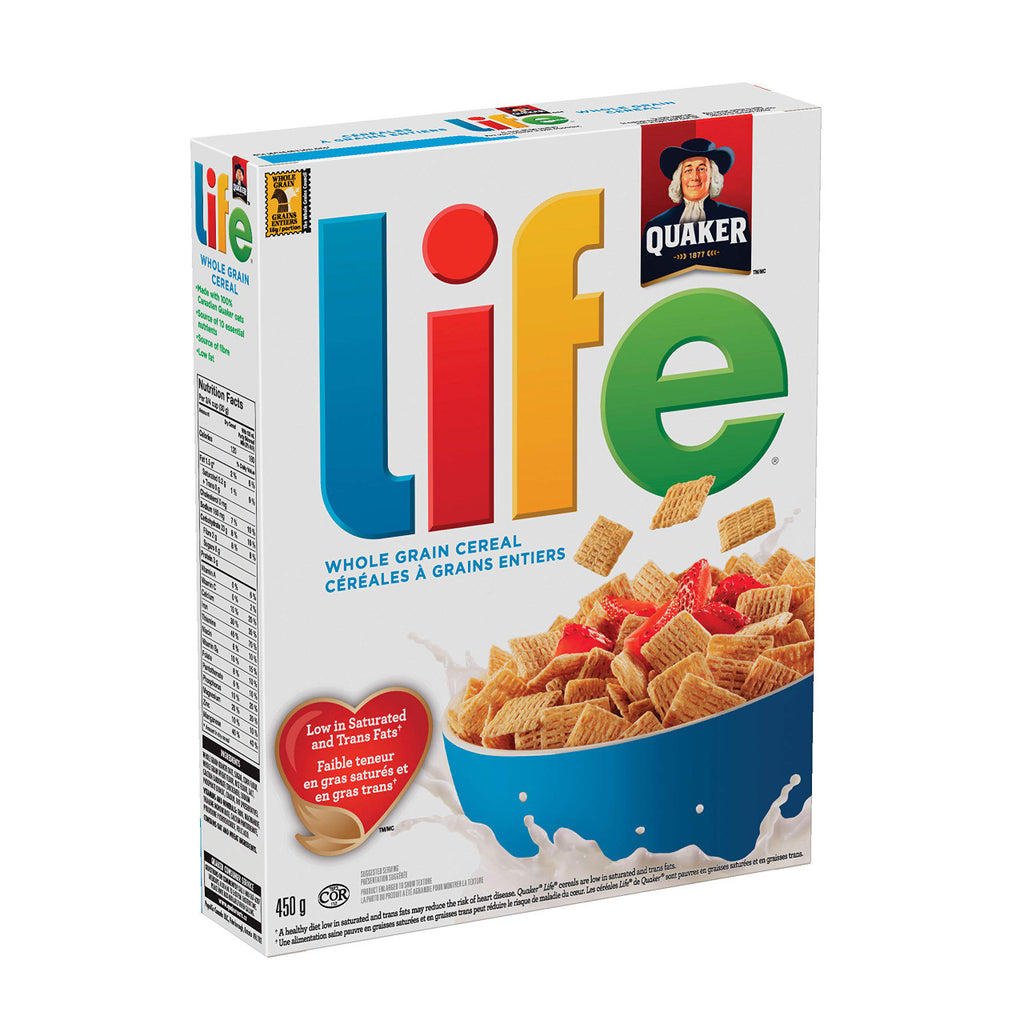 Quaker Life Original Whole Grain Cereal , 450g/15.87oz {Imported from Canada}