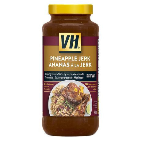 VH Pineapple Jerk Sauce, 341mL/11.5oz, Jar, 12 Count {Imported from Canada}