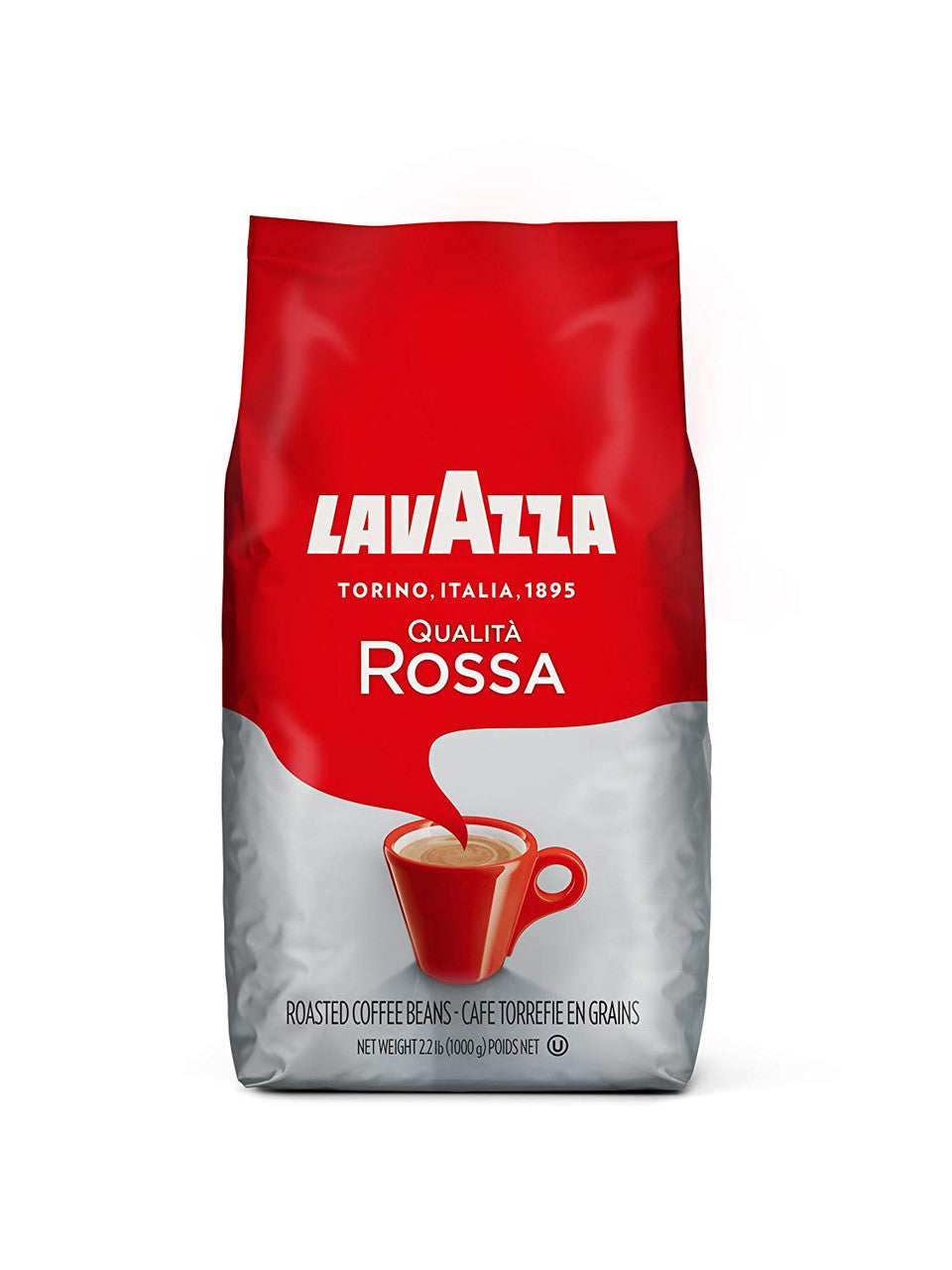 Lavazza Qualita Rossa, Italian Coffee Beans Expresso, 1kg/2.2lbs., {Imported from Canada}