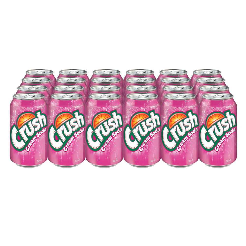 Crush Cream Soda Soft Drink Cans (24pk) 355ml/12 Fl. oz. {Imported from Canada}