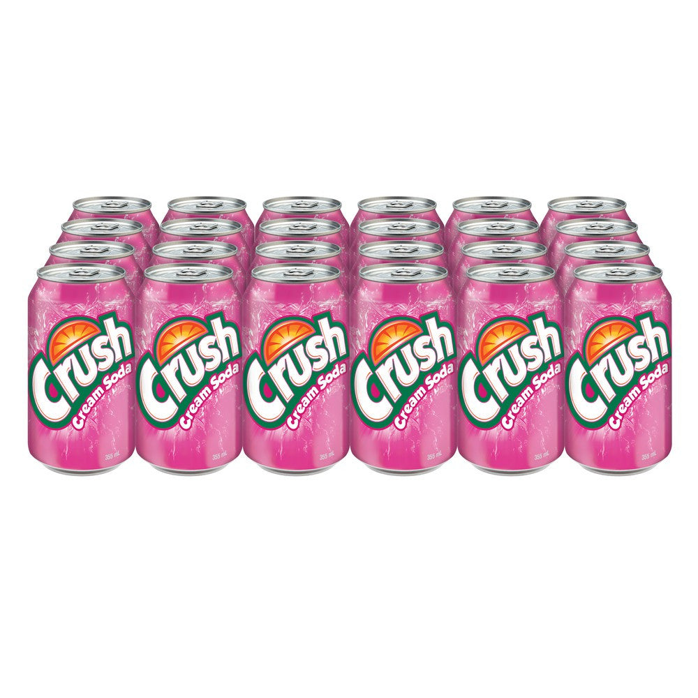 Crush Cream Soda Soft Drink Cans (24pk) 355ml/12 Fl. oz. {Imported from Canada}