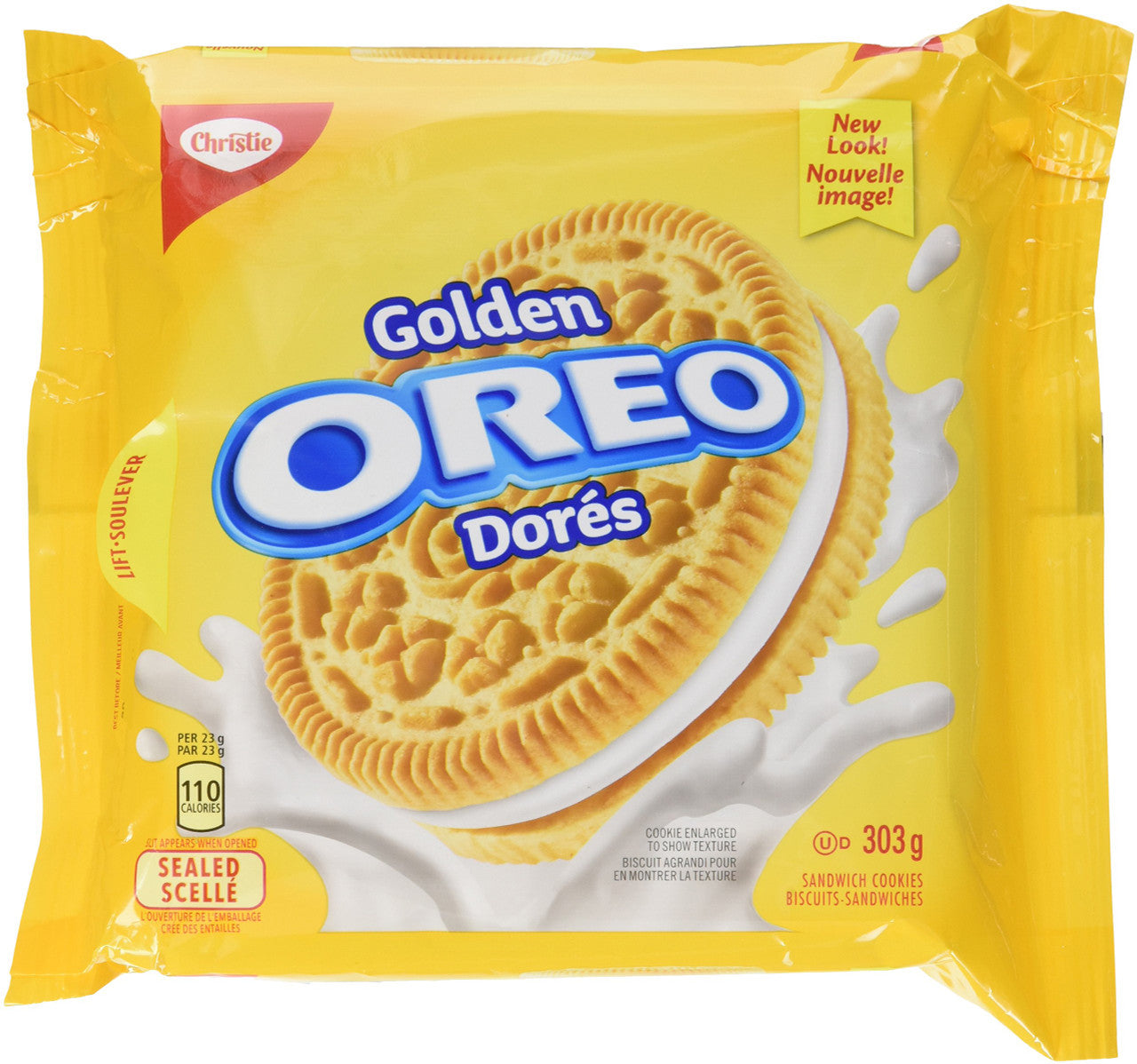 Oreo Golden Sandwich Cookies, 303g/10.7oz, Bag, {Imported from Canada}