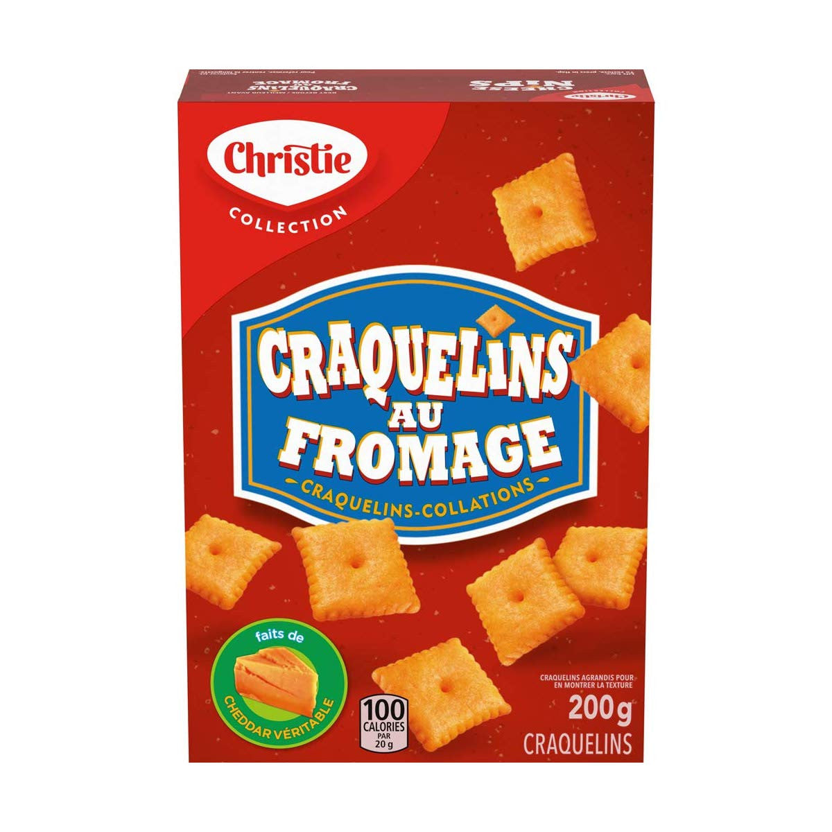 Christie Cheese Nips Cheddar Baked Snack Crackers, 200g/7.05oz, 2-Box {Imported from Canada}