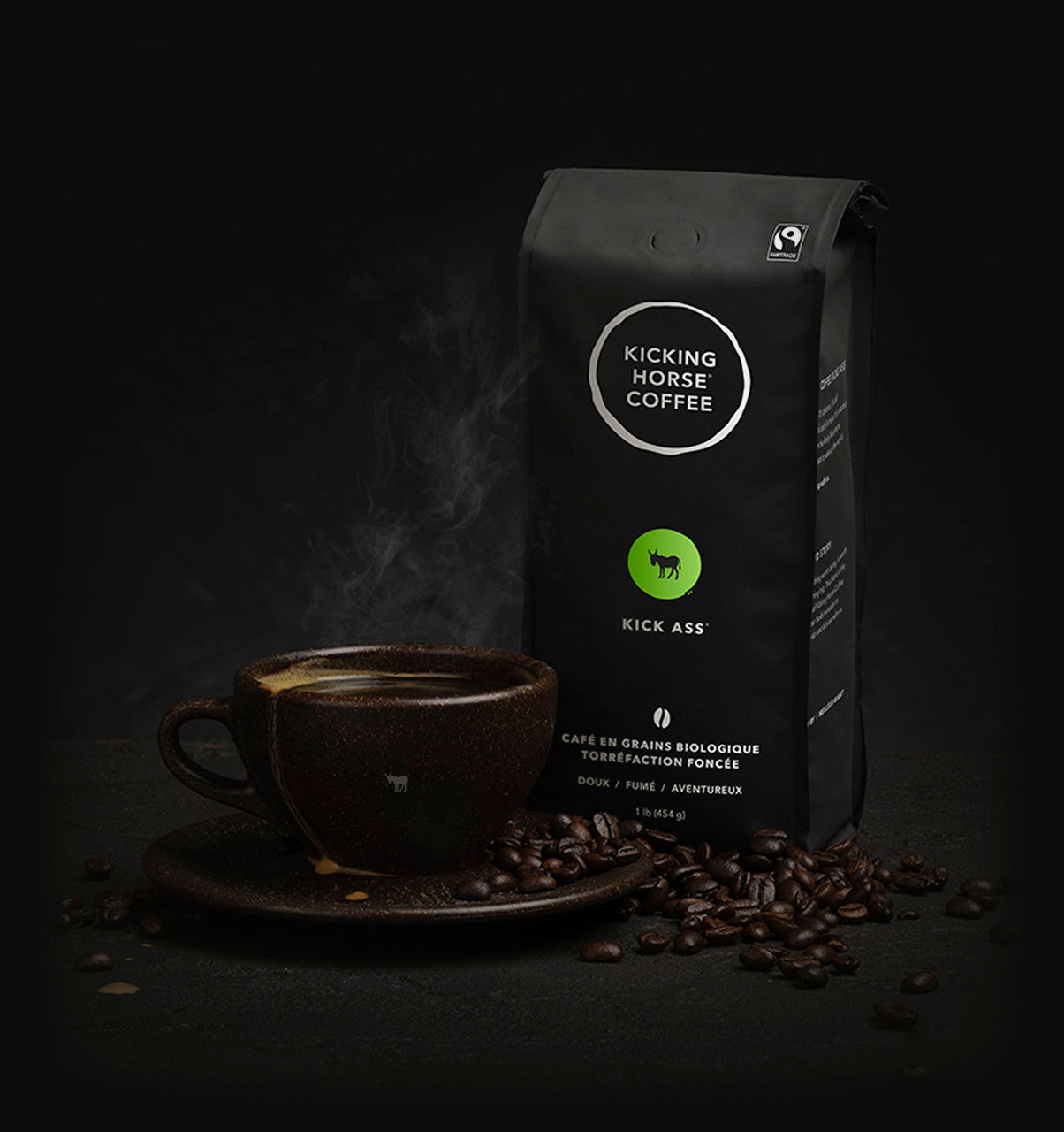 Kicking Horse Ground Coffee Kick Ass Dark Roast 284g/10 oz. {Imported from Canada}