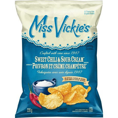 Miss Vickie's Kettle Cooked Sweet Chili & Sour Cream Potato Chips 220g {Imported from Canada}