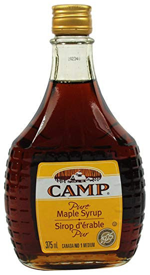 Camp 100% Maple Syrup, #1 Medium, 375mls/12.7oz/ (12pk) {Imported from Canada}