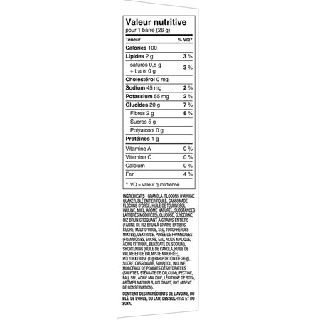 Quaker Chewy Raspberry Fruit Crumble, 156g/5.5oz/Box, 6 Bars Per Pack (Pack of 12) {Imported from Canada}