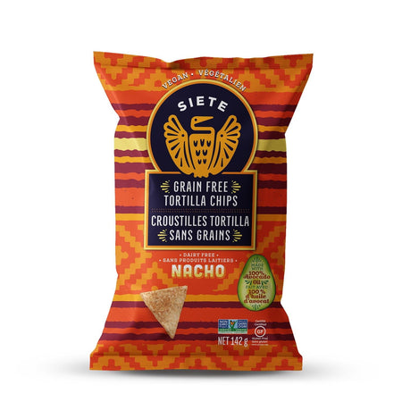 Siete Nacho Chips, front of bag