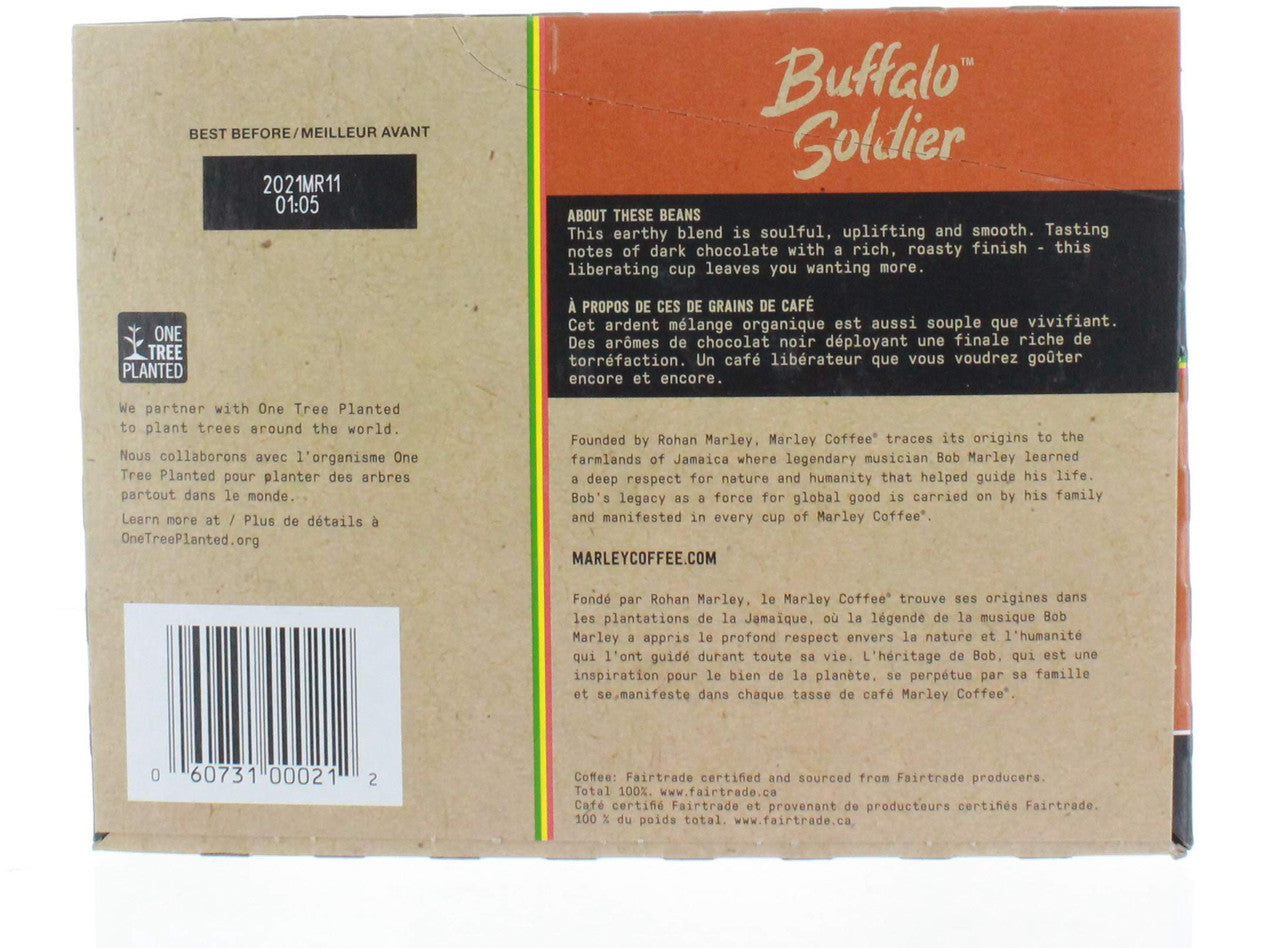 Marley Coffee Buffalo Soldier Single Serve Cups, 48 Count {Imported from Canada}