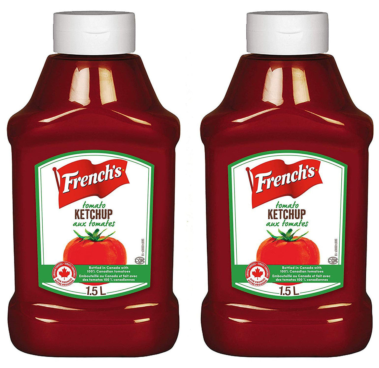 French's, Tomato Ketchup, 1.5L/50.7 oz. (2 Pack) {Imported from Canada}