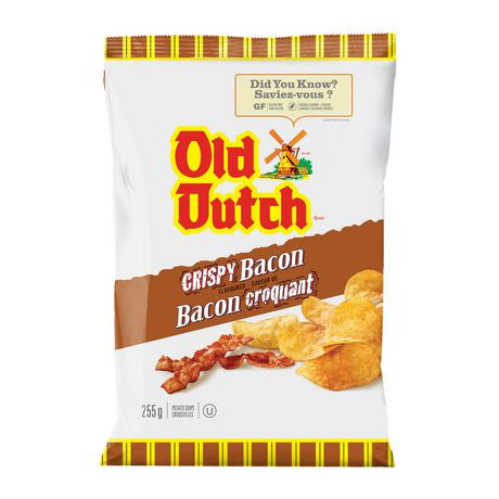 Old Dutch Potato Chips, Crispy Bacon, 200 Grams/7.1 Oz {Imported from Canada}