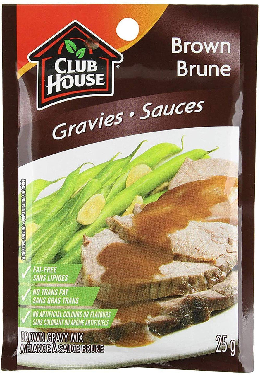 Club House, Brown Gravy Mix, (25g/1oz.,) 12 pack {Imported from Canada}