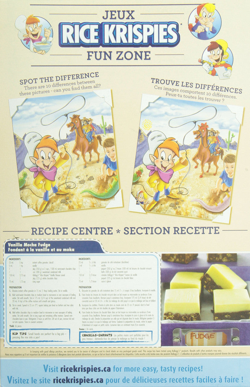 Kellogg's Rice Krispies Vanilla Cereal 395g/13.93oz {Imported from Canada}