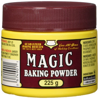 MAGIC Baking Powder, 24ct, 225g/7.9oz. Each, (Imported from Canada)