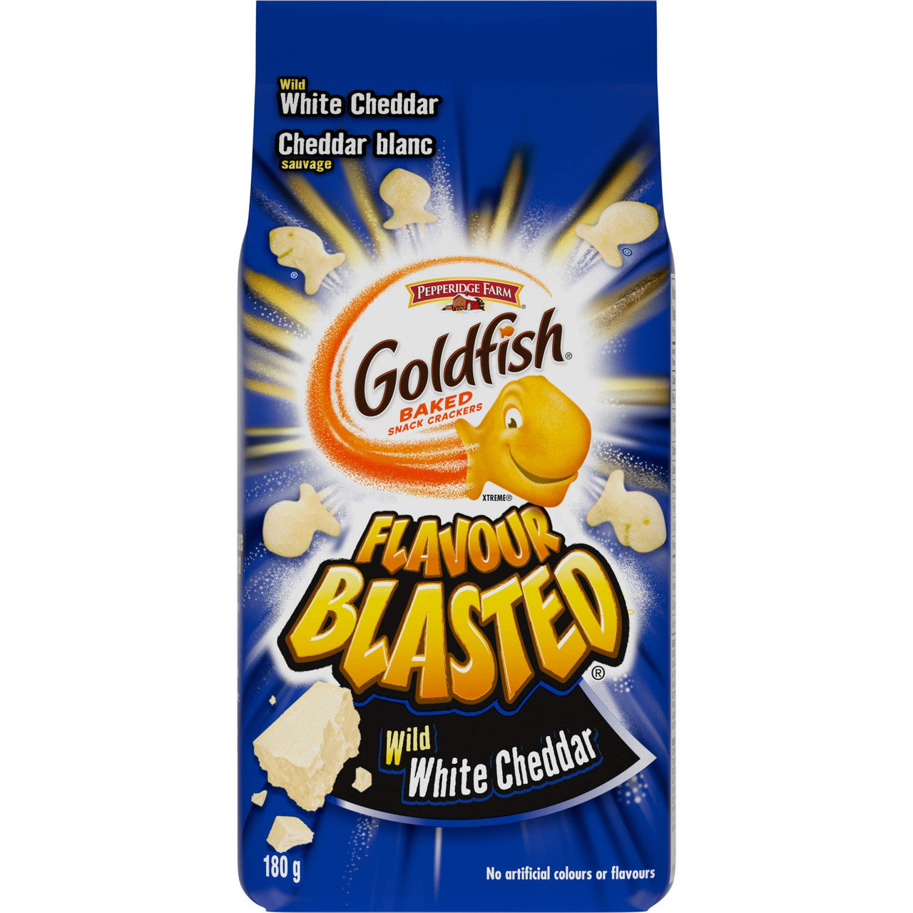 Goldfish Flavour Blasted Wild White Cheddar Crackers 180g/6.3oz, (Imported from Canada)