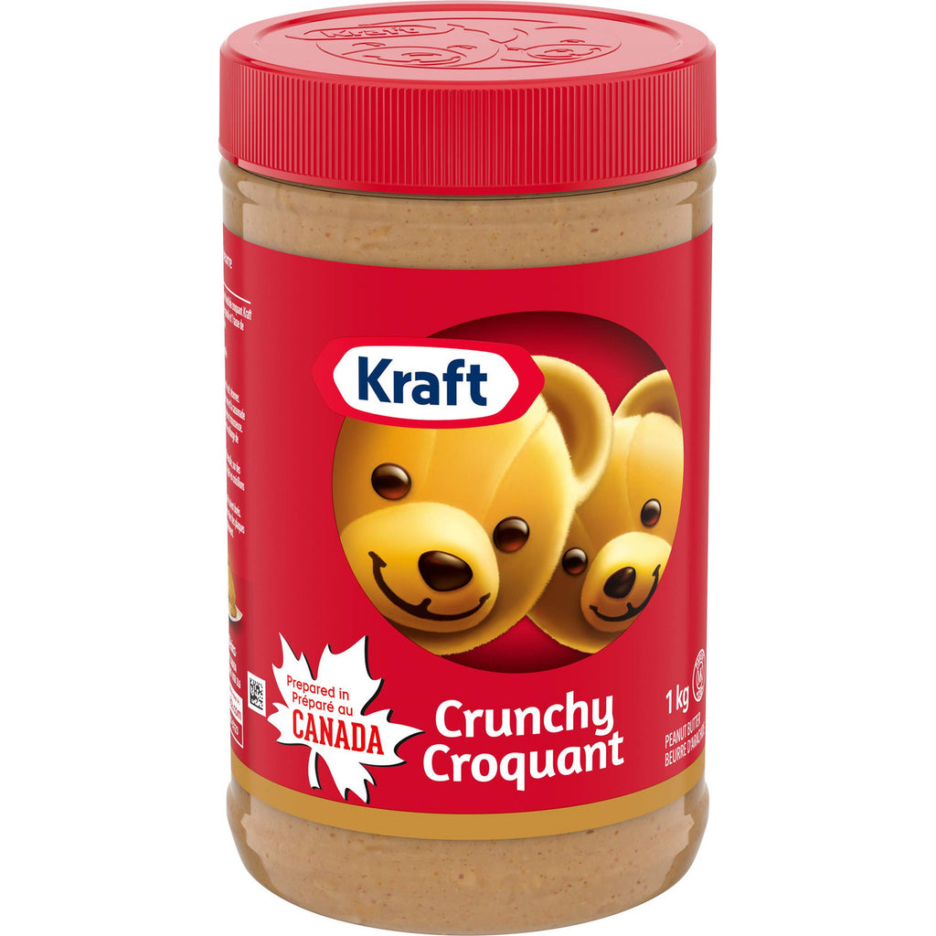 KRAFT Crunchy Peanut Butter  1kg/ 2.2 lbs.{Imported from Canada}