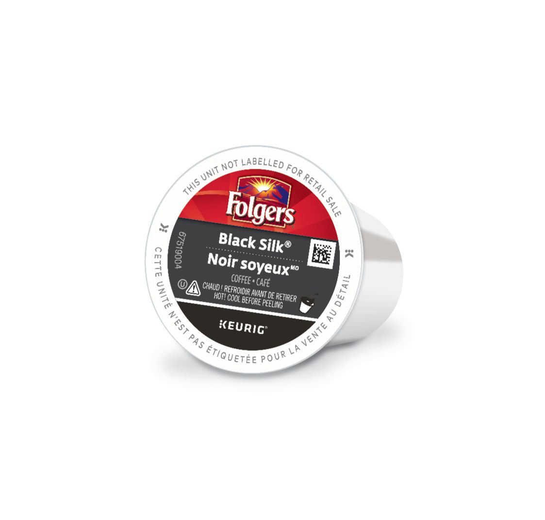 Folgers Black Silk Coffee K-cups, 30 Count, 240g/8.4 oz. Box {Imported from Canada}
