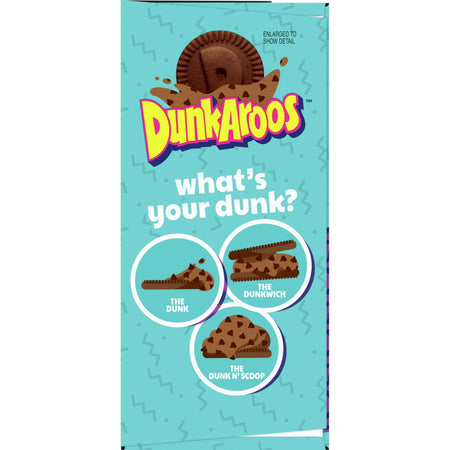 DunkAroos, Chocolate Cookies and Double Chocolate Frosting, 6 x 28g, bottom of box.