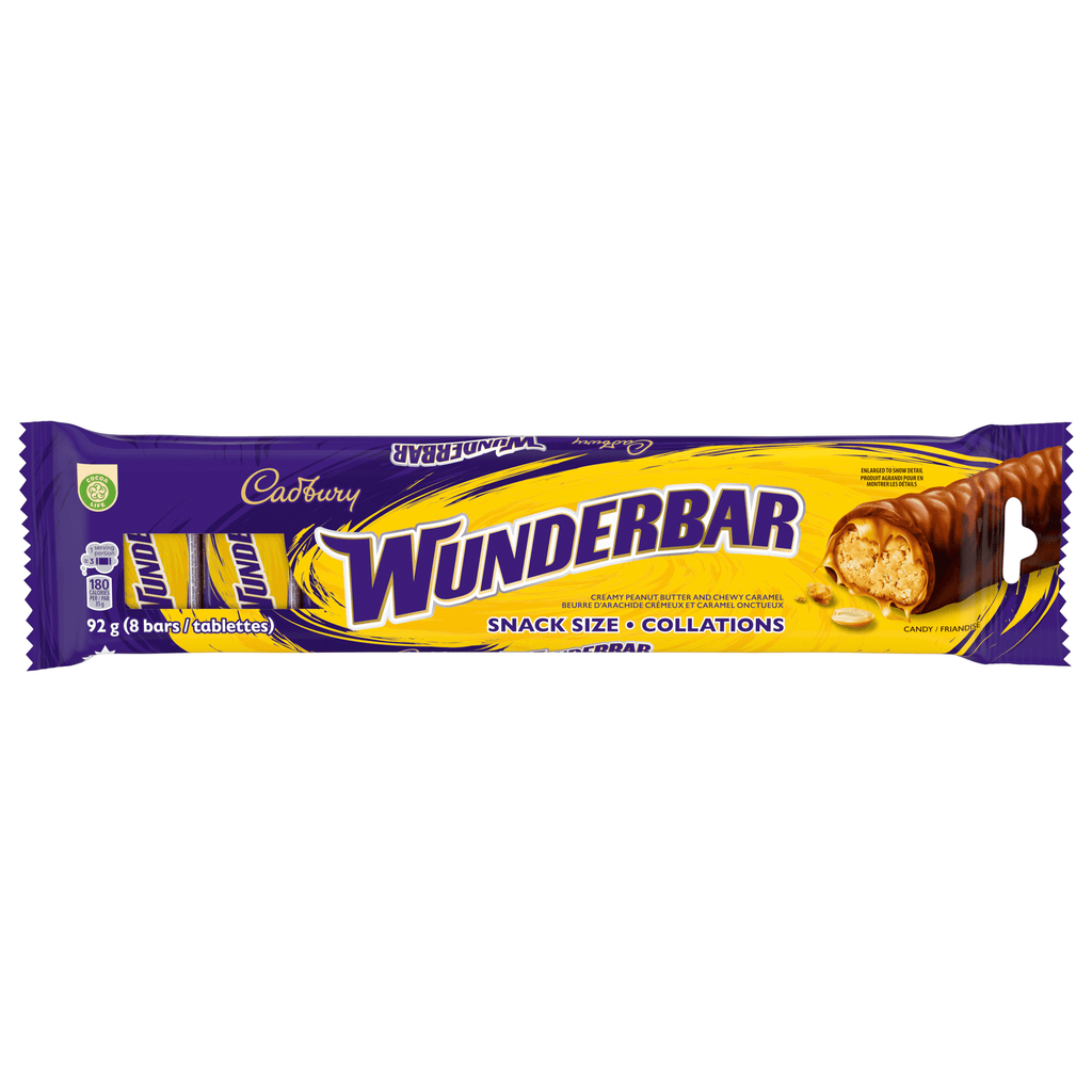 Cadbury Wunderbar Chocolate Bars, Snack-Size Candy Bars - 8x11.5g/0.4 oz