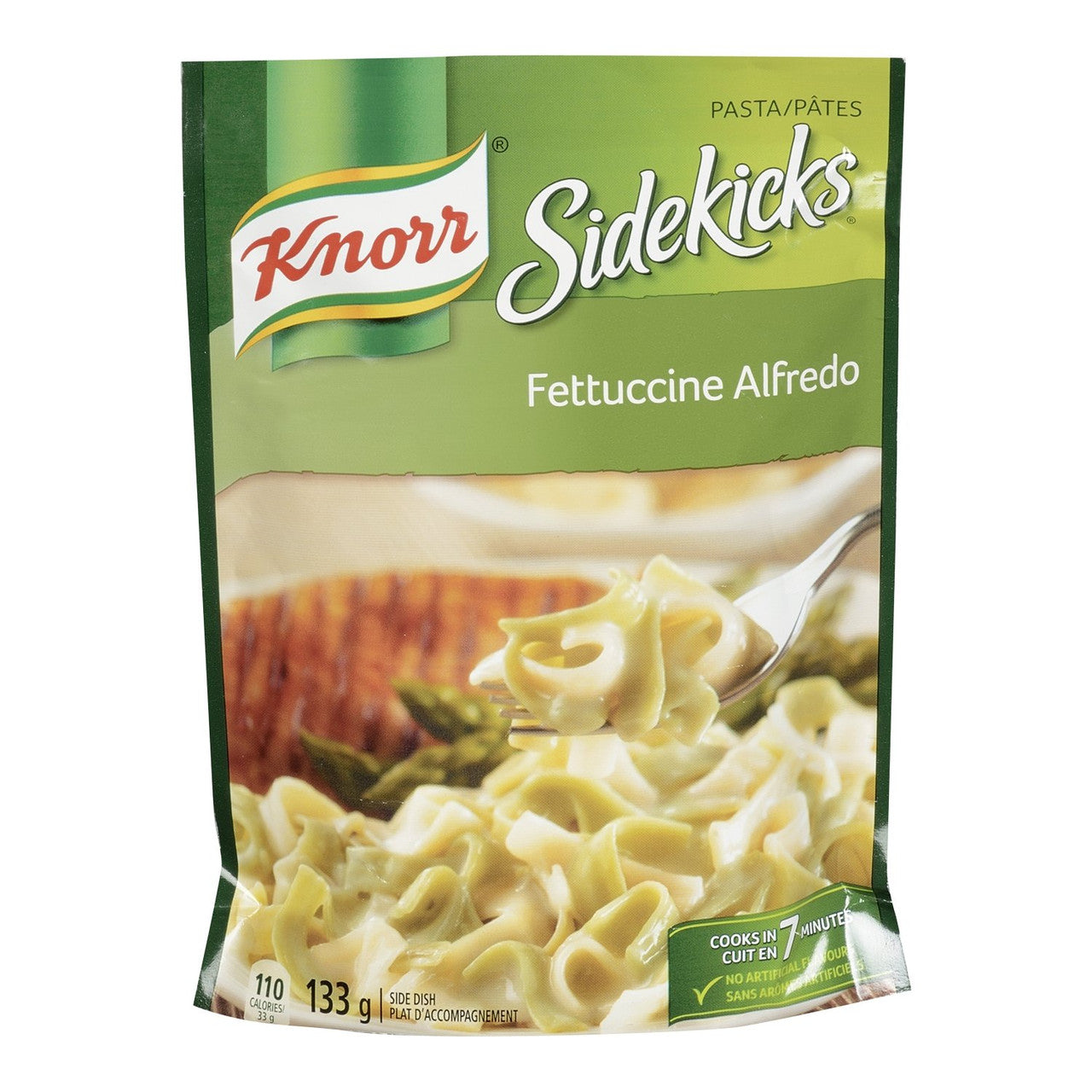 Knorr Sidekicks Fettucine Alfredo Pasta 133g/4.7oz, (2 pack) {Imported from Canada}