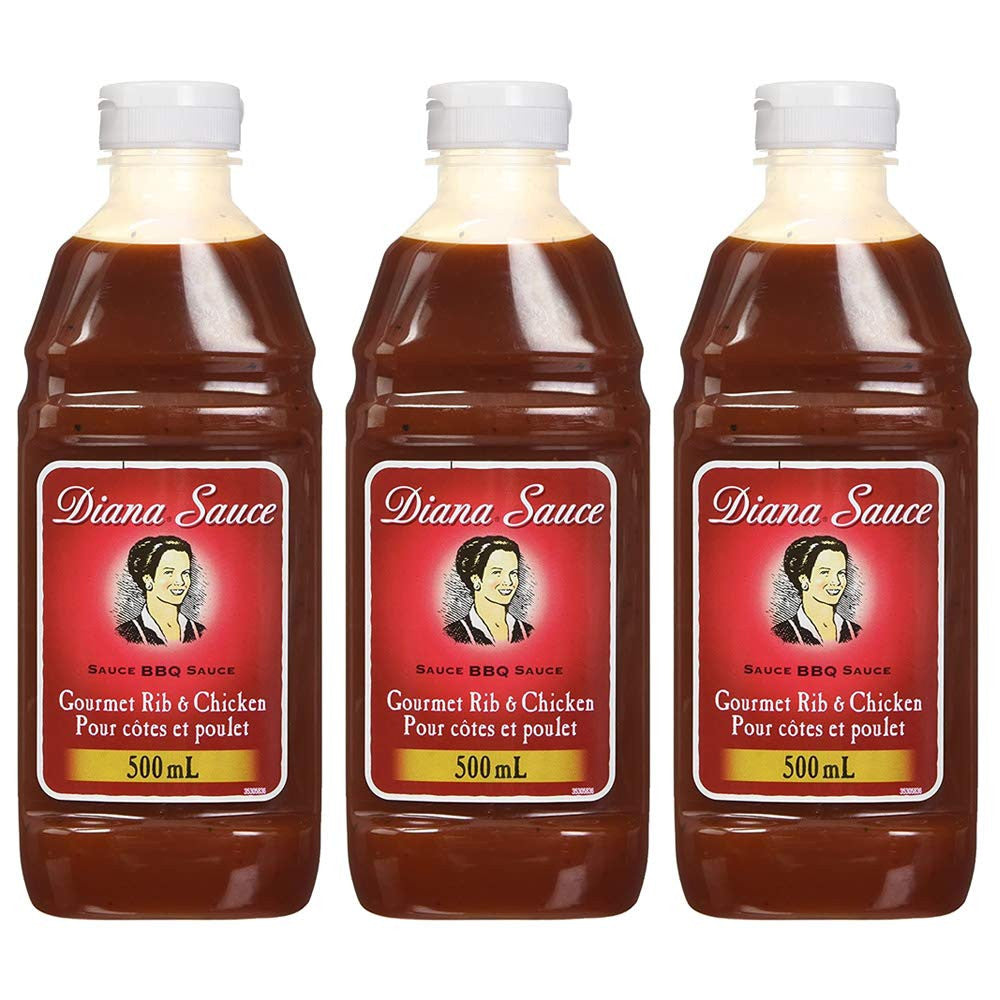 Diana Garlic Rib & Chicken Sauce (500ml/16.9 oz.,) 3pk {Imported from Canada}