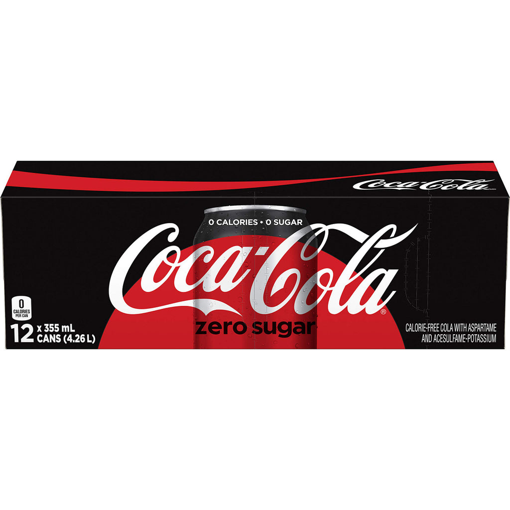 Coca-Cola Zero Sugar, 355mL cans, 12ct, Imported from Canada