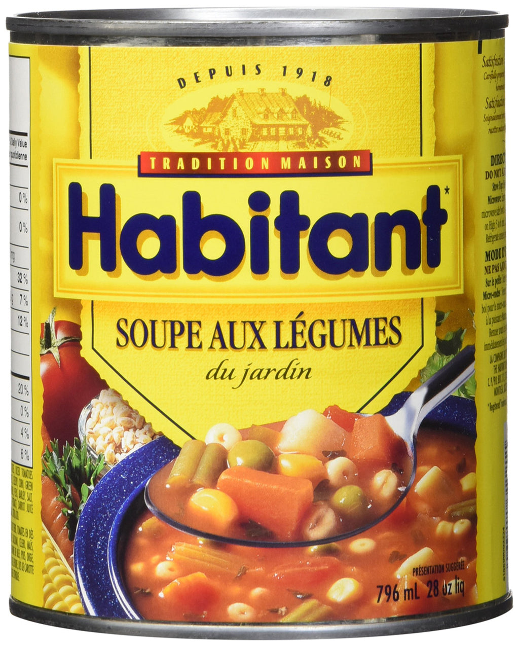 Habitant Garden Style Vegetable Soup - 796ml {Imported from Canada}