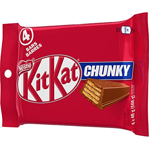 NESTLE  KIT KAT CHUNKY Milk, 4 x 40g (4pk) {Imported from Canada}