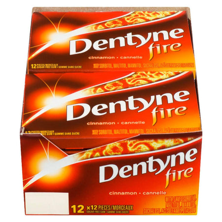 Dentyne Fire Bubble Gum, Cinnamon, 12x12/144ct, {Imported from Canada}