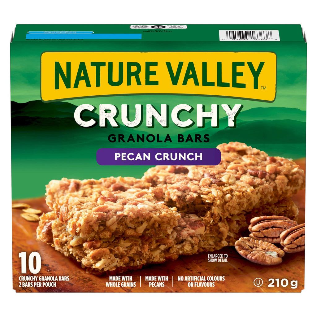 Nature Valley Crunchy Granola Bars Pecan Crunch,(10ct Box), 210g/7.4 oz., {Imported from Canada}