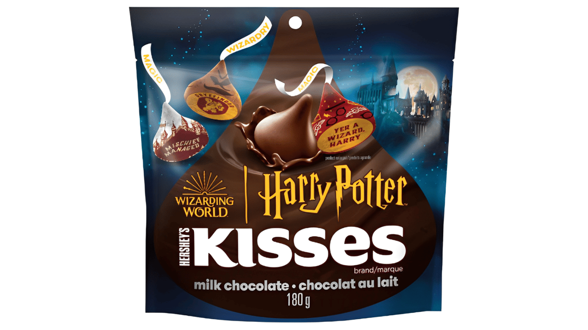 Hershey's Wizarding World of Harry Potter Kisses, 180g/6.3 oz. Bag, front of bag.