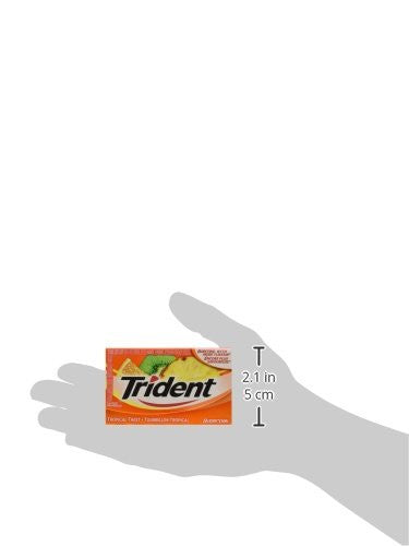 Trident Sugar Free Tropical Twist Gum Superpak, 12 Pack (14 Pieces Each) {Imported from Canada}