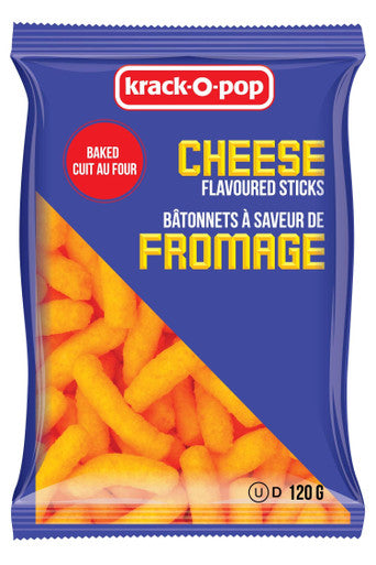 Krack-O-Pop Cheese Sticks, 120g/4.2oz, (Imported from Canada)
