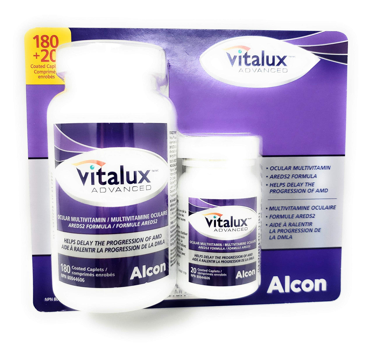 Vitalux Advanced Ocular Multivitamin - 180 + 20 Coated Caplets {Imported from Canada}
