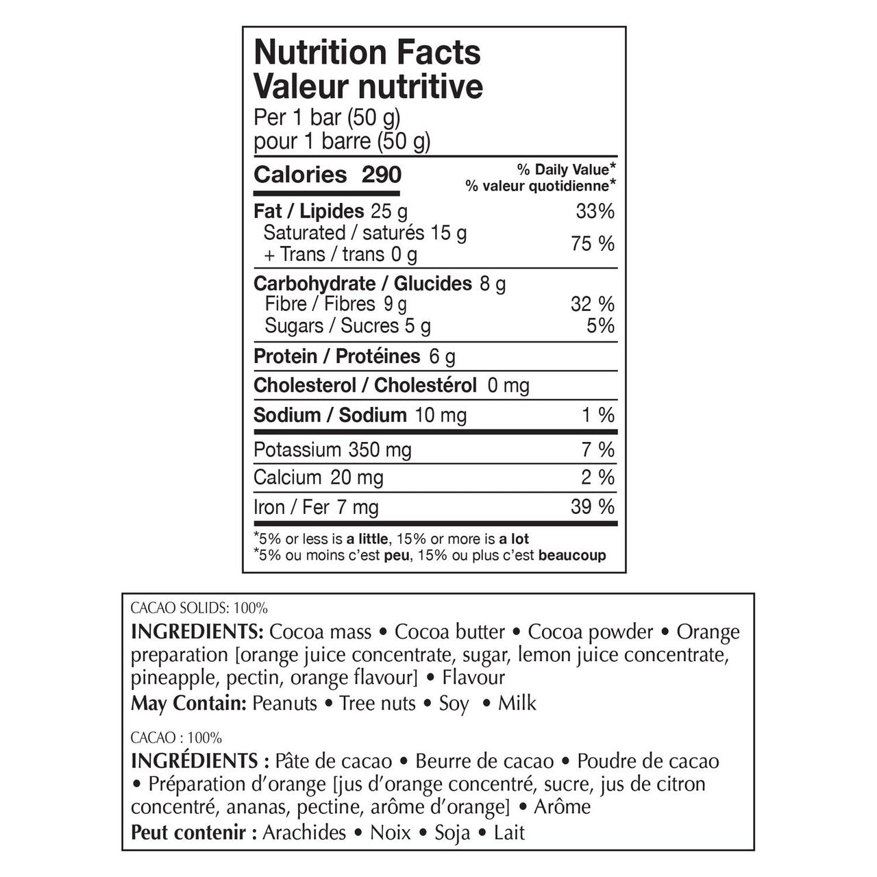 Lindt Excellence Orange 100% Cacao Pure Dark Chocolate Bar, 100g/3.5 oz. {Imported from Canada}