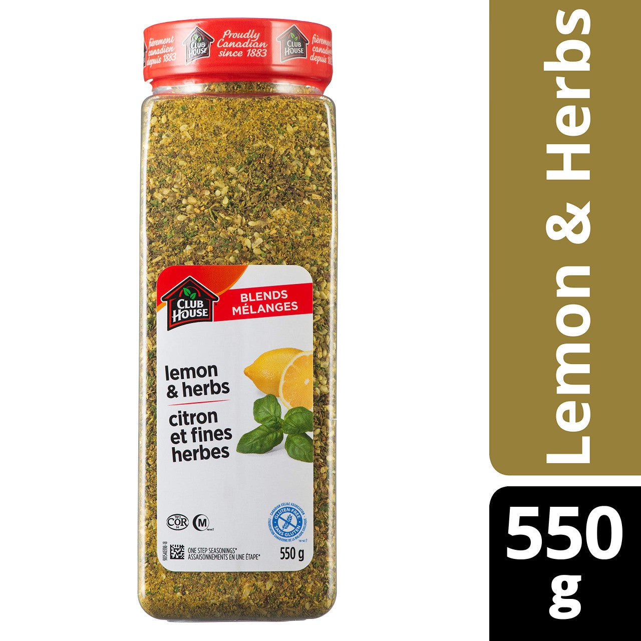 Club House Lemon and Herb Seasoning One Step, 550g {Imported from Canada}