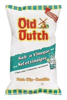 Old Dutch Salt & Vinegar Potato Chips 255g/9 oz, {Imported from Canada}