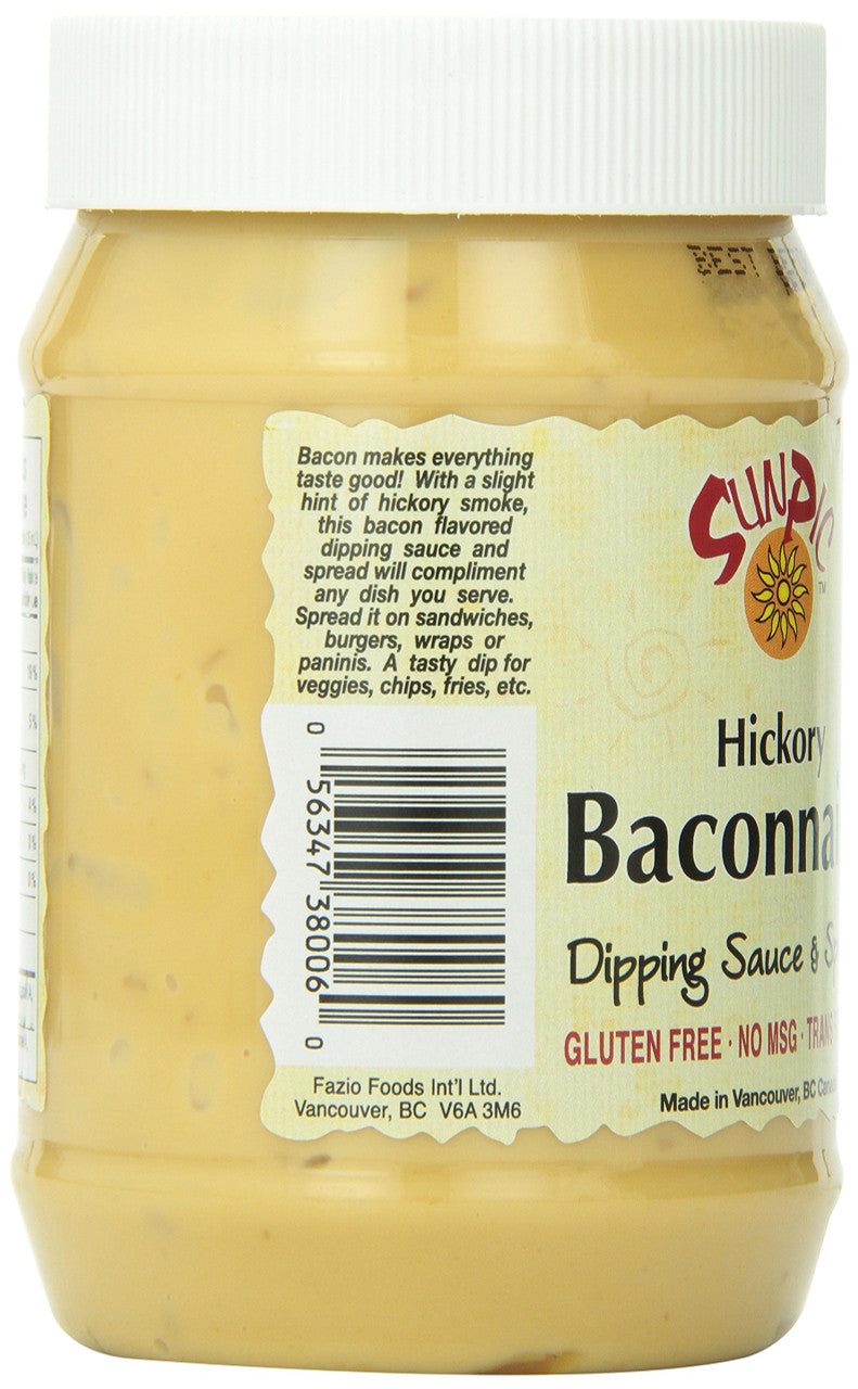 Sunpic Hickory Baconnaise, 450ml/15.2 oz.,Dipping Sauce & Spread, (Canadian)