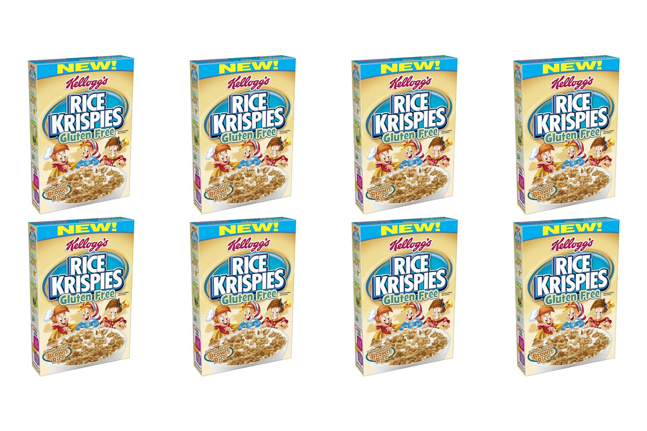 Kellogg's Rice Krispies Gluten Free Cereal Whole Grain Brown Rice 12 OZ (8pk)