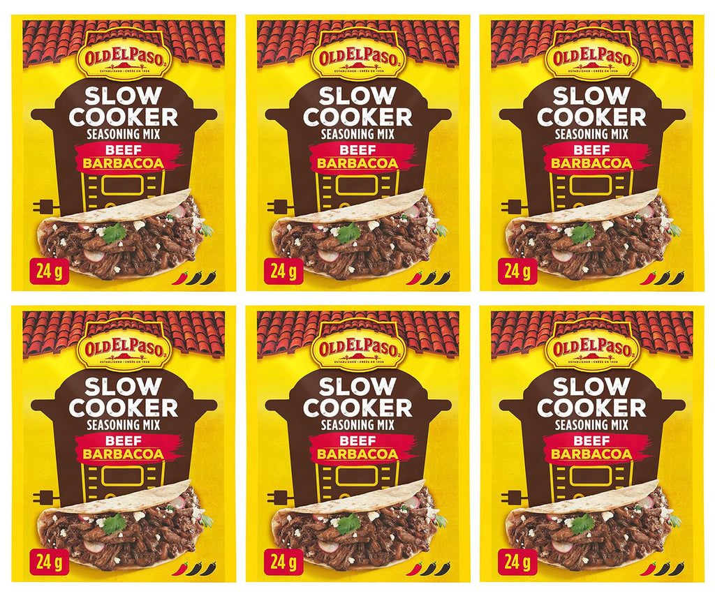 OLD EL PASO Beef Barbacoa Slow Cooker Seasoning Mix, 24g/0.8oz., 6-Pack {Imported from Canada}