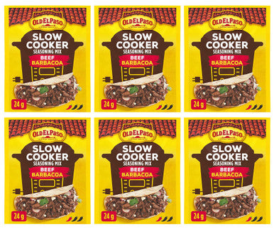 OLD EL PASO Beef Barbacoa Slow Cooker Seasoning Mix, 24g/0.8oz., 6-Pack {Imported from Canada}