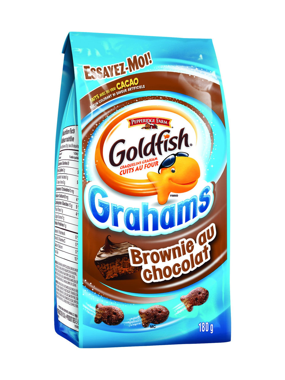 Pepperidge Farm Goldfish Chocolate Brownie Grahams, 180g/6.3oz, (Imported from Canada)