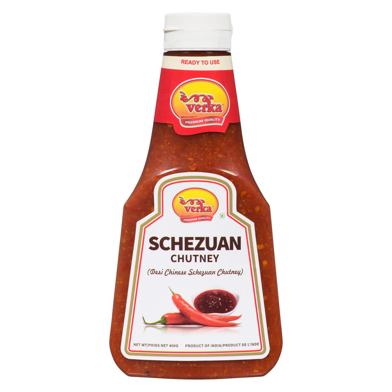 Verka Schezuan Chutney Sauce, 400g/14 oz. Bottle {Imported from Canada}