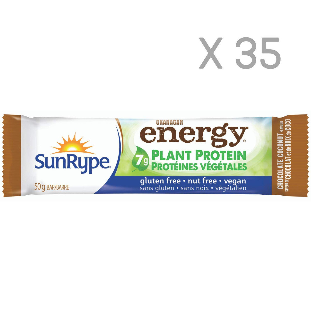 SunRype Energy Bar, Chocolate Coconut, (35ct) 50g/1.8g {Imported from Canada}